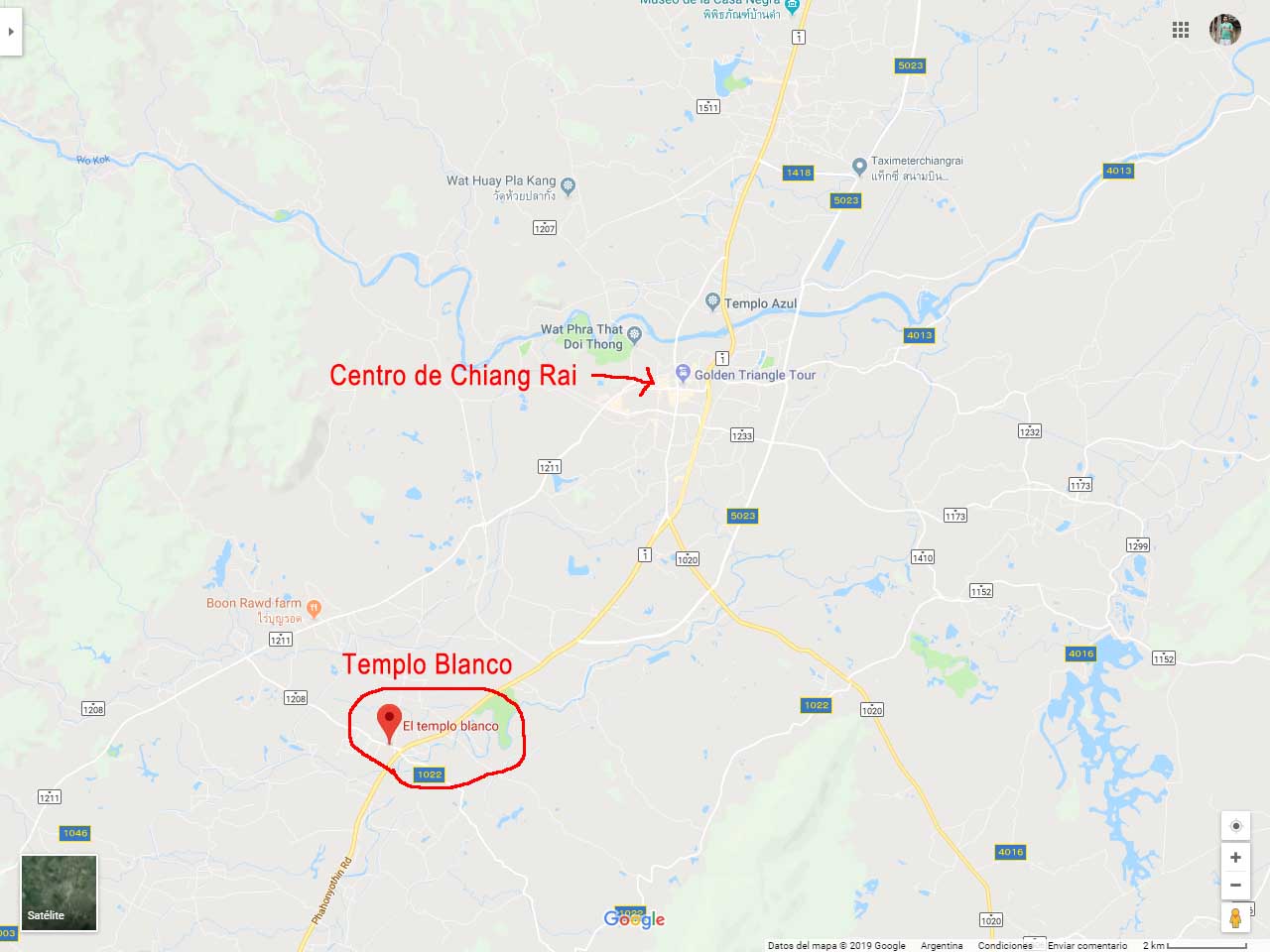 Mapa de ubicación del Templo