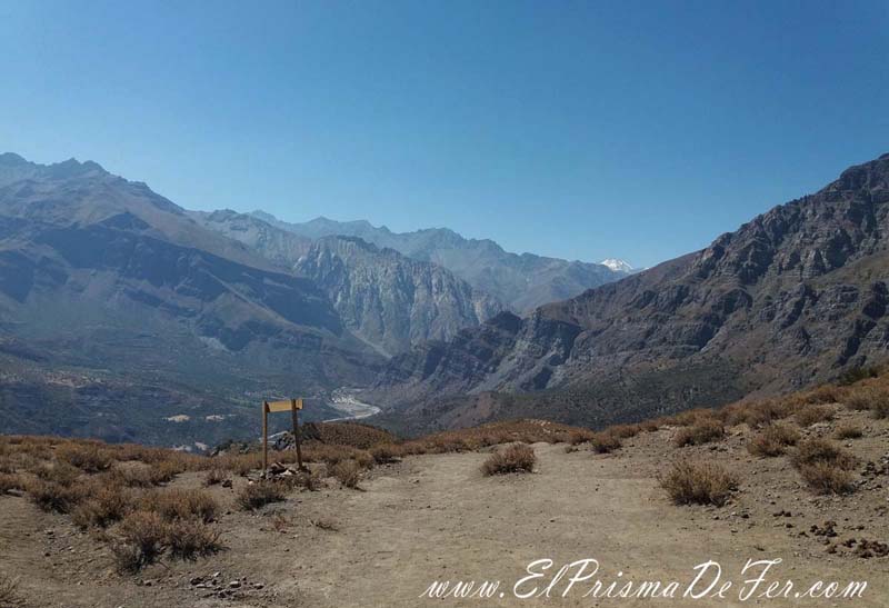 Llegando al Mirador de Cóndores en el Cajón del Maipo