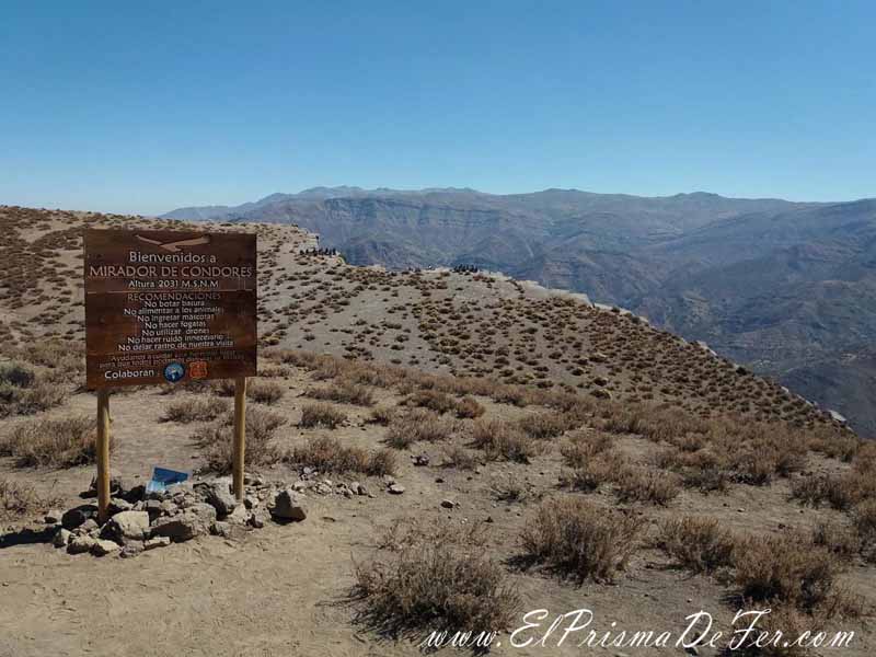 Mirador de Cóndores en el Cajón del Maipo