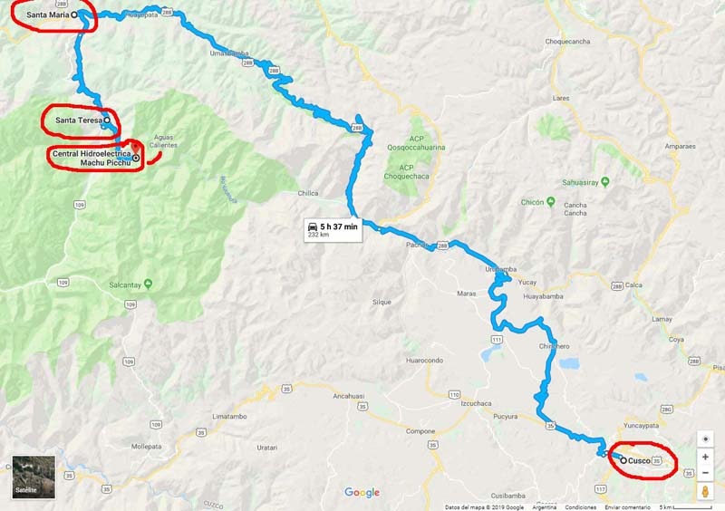 Camino siguiendo la Opción 2