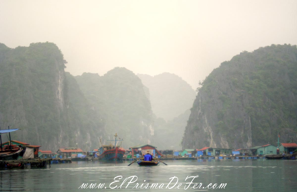 Aldea de Pescadores en Cat Ba, Halong Bay