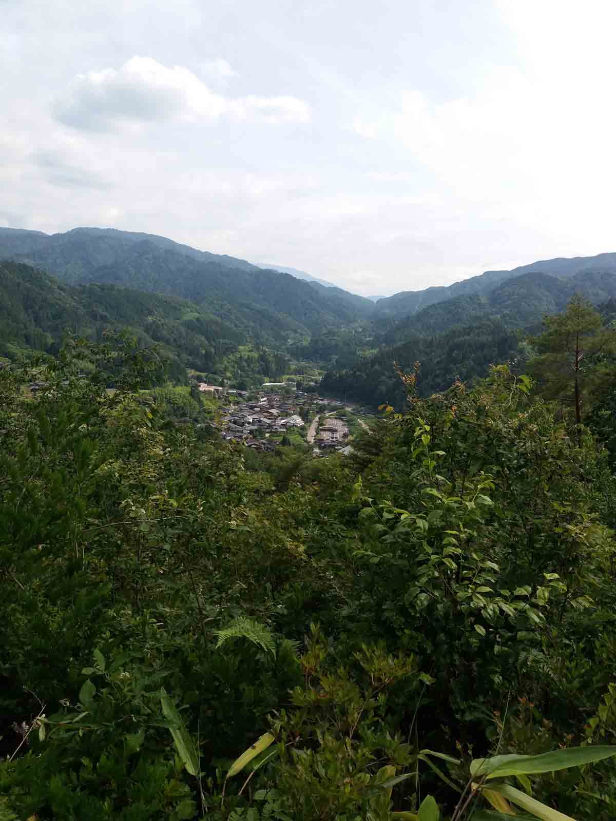 Vistas desde la colina donde están las Ruinas del Castillo de Tsumago