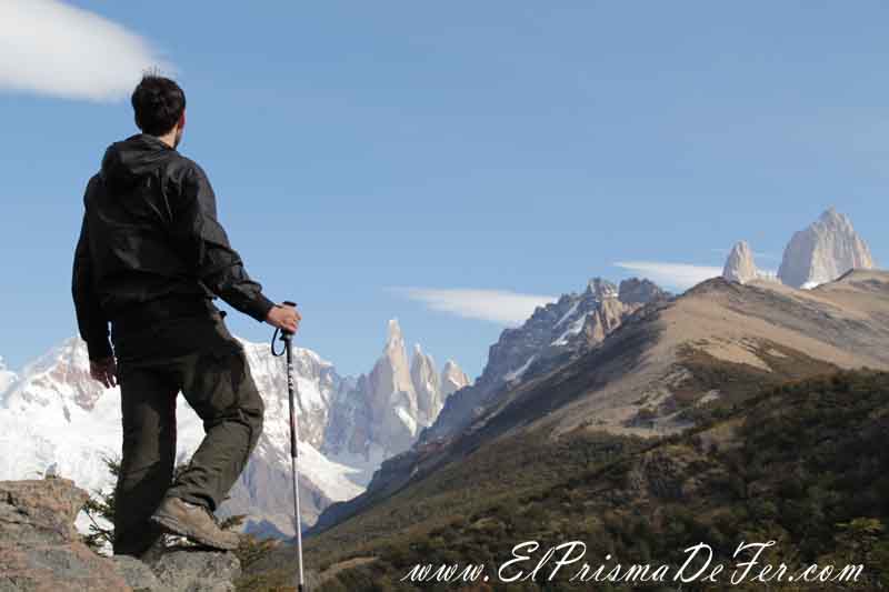 Primeras vistas al Cerro Torre y Monte Fitz Roy