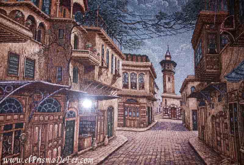 Pintura del Barrio Islamico de El Cairo