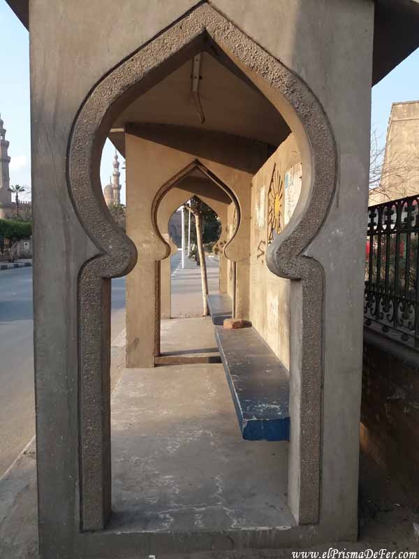 Una parada de autobús en El Cairo