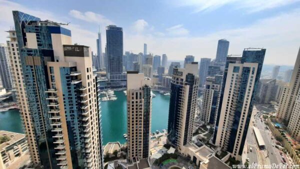 Vista desde mi alojamiento en Marina Dubai