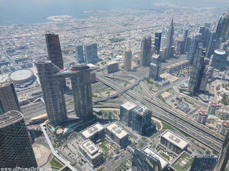 Vistas desde el mirador del piso 124 del Burj Khalifa