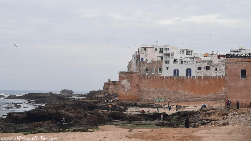 Vista de las murallas de la ciudad de Essaouira 