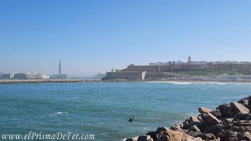 Vistas del Mar y la ciudad de Rabat