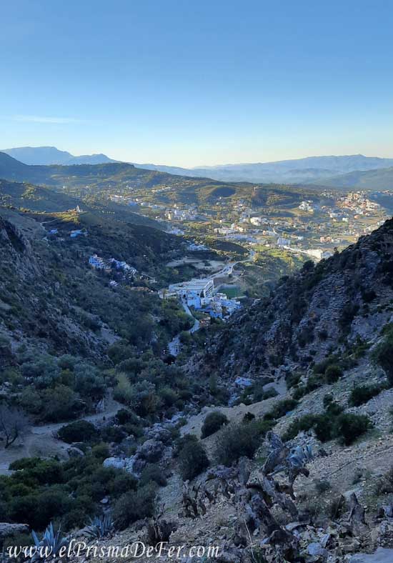 Vista al pueblo azul de Chefchaouen