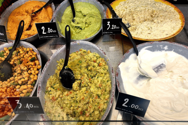 Ensaladas dentro de Carrefour de Dubai