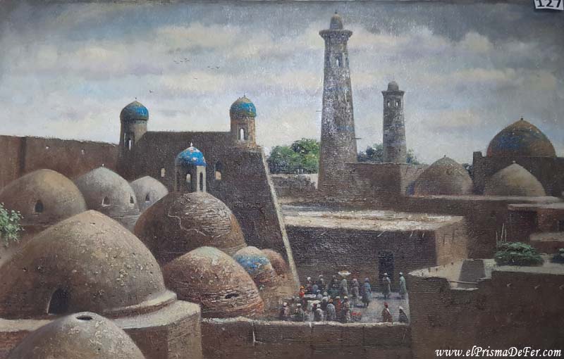 Pintura de la antigua ciudad de Bujará