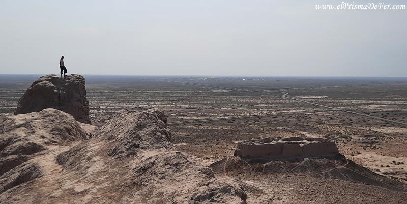 Vista desde la Fortaleza Ayaz Qala en Khiva