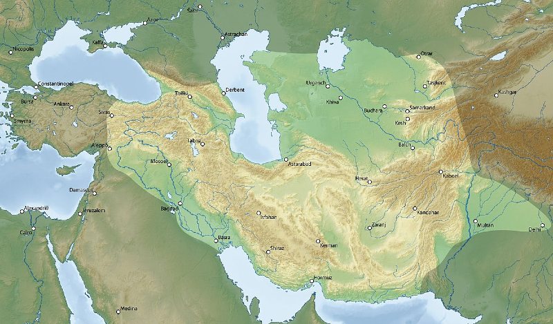 Mapa del Imperio Timurida