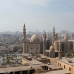 Mezquita del Sultán Hassan y la Mezquita de Al-Azhar vista desde la ciudadela de Saladino - El Cairo