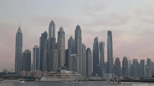 Vista a Marina Bay en Dubai