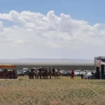 Festival Naadam en un pueblo cerca de Gobi