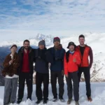 En el punto mas alto del trekking a Ushguli