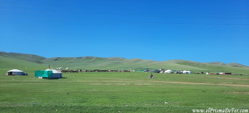 Campamentos nómadas en una zona de Mongolia