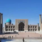 Plaza de Registán en Samarcanda, Uzbekistán