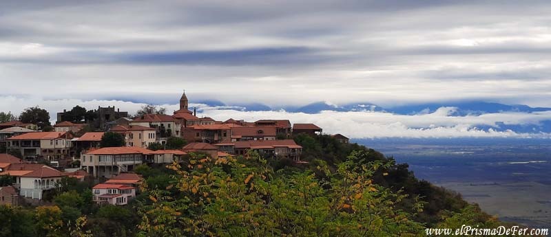 Vista de Sighnaghi en la región de Kajetia - Georgia