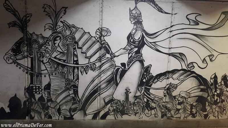 Mural sobre la historia de Georgia - Tbilisi