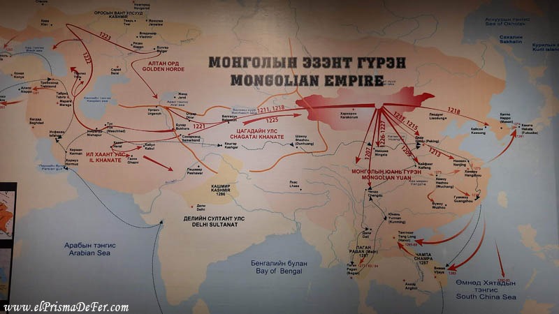 Mapa del Imperio Mongol - Museo de Historia Ulan Bator