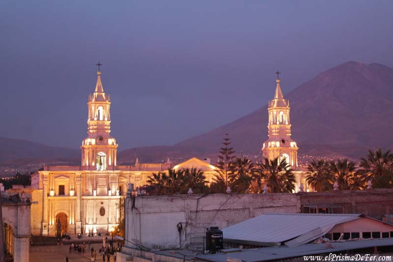 Catedral de Arequipa al atardecer