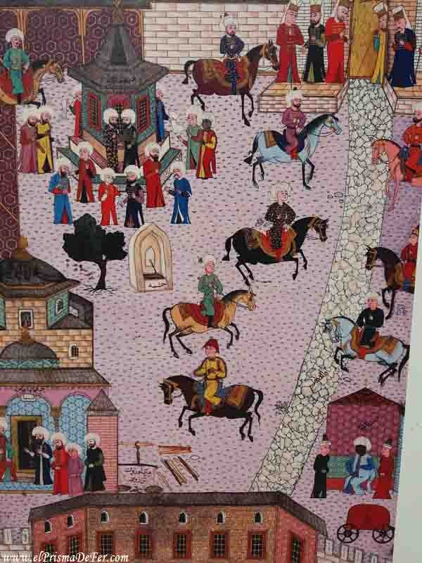 Pintura de la época del Imperio Otomano en el Palacio Topkapi - Estambul