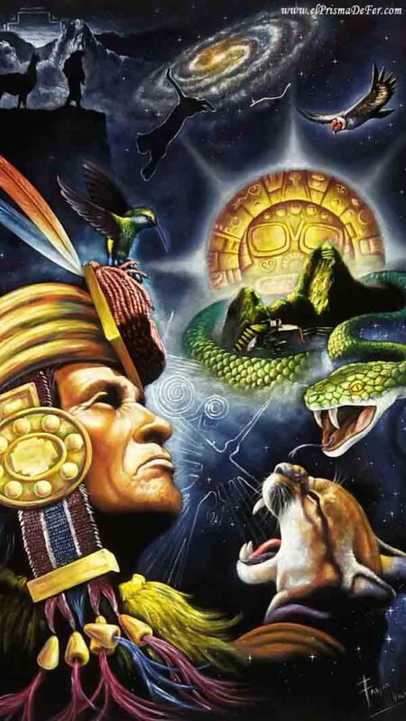 Una pintura representativa de la cultura Inca