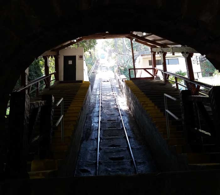 Funicular que va a la cima del Cerro San Cristóbal