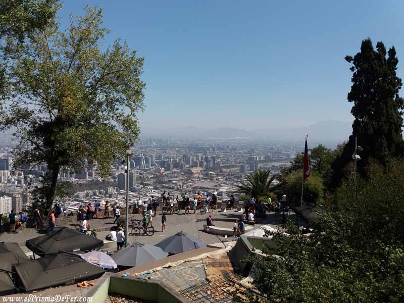 Uno de los Miradores del Cerro San Cristóbal en Santiago de Chile