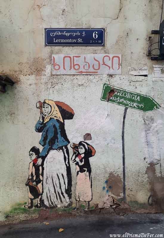 Lleno de arte callejero en Tbilisi