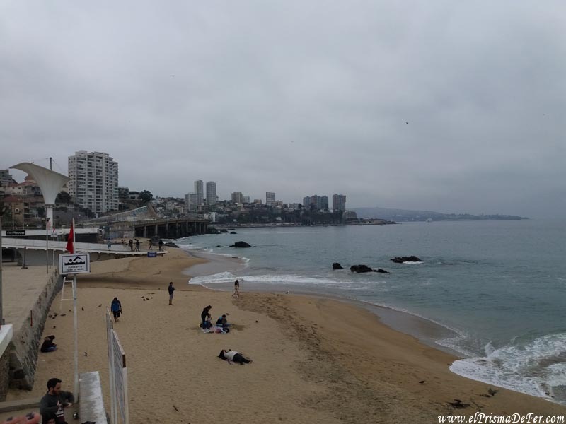 Una de las playas de Viña del Mar