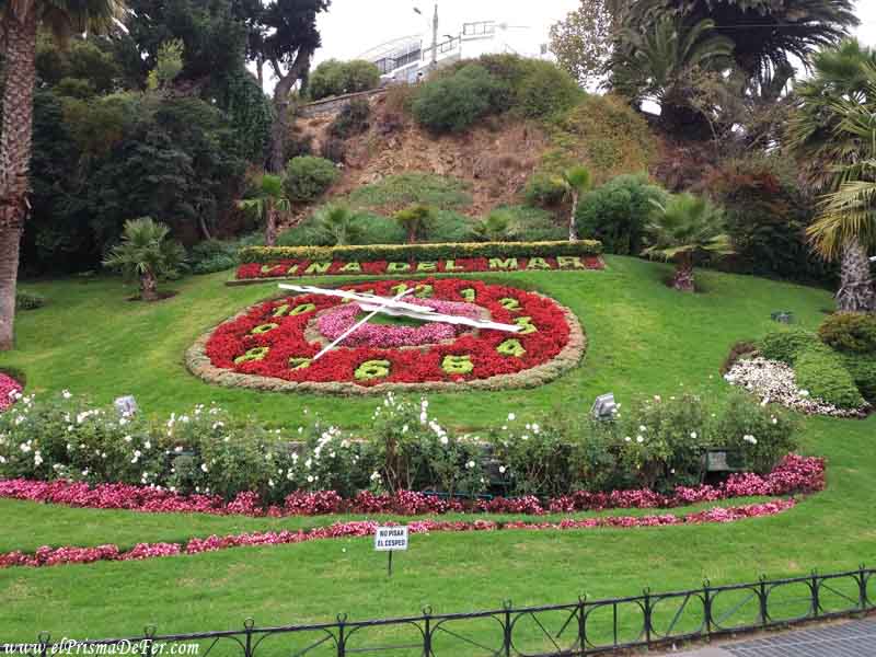 Reloj de flores en Viña del Mar
