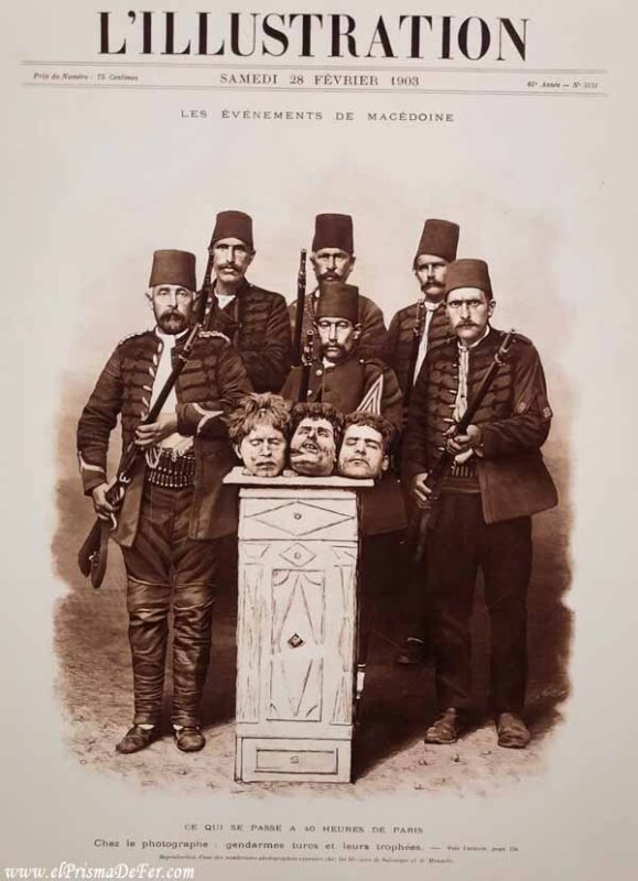 Tapa de revista de la época del Genocidio Armenio - Museo en Ereván