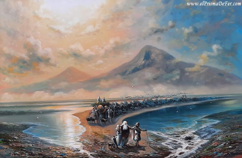Pintura de Noé con el Monte Ararat de fondo - Armenia