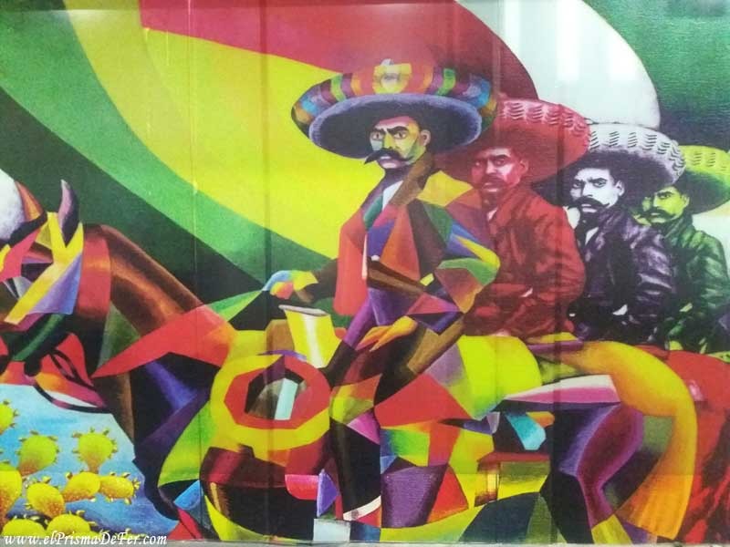 Mural dentro del aeropuerto de la ciudad de México