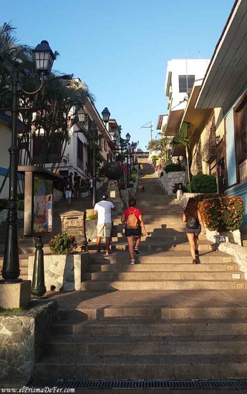 Subiendo el cerro Santa Ana - Guayaquil