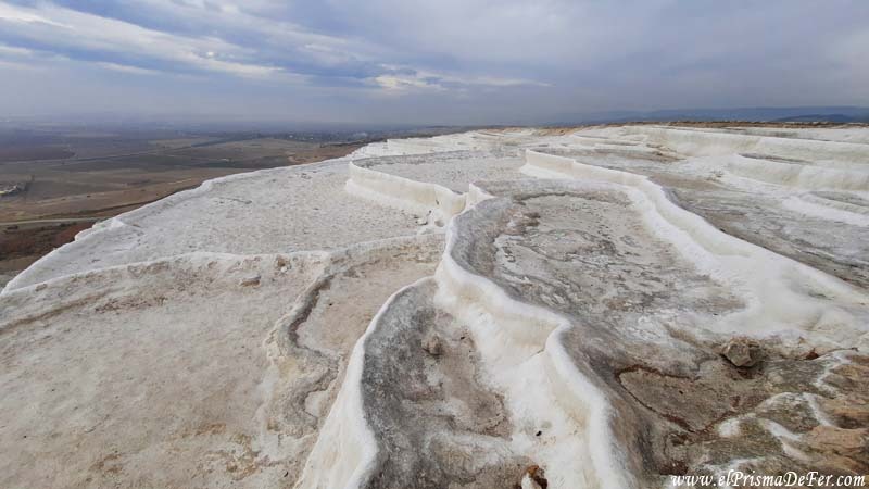 Terrazas de travertinos secas en Pamukkale