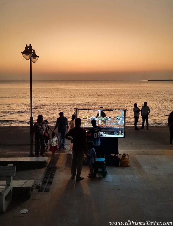Atardecer en Galle Face Green en Colombo