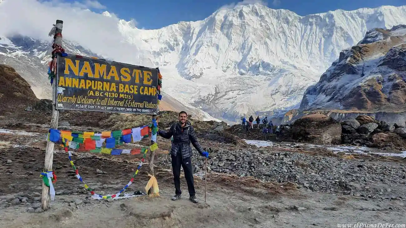 En el campamento base del Annapurna - Nepal