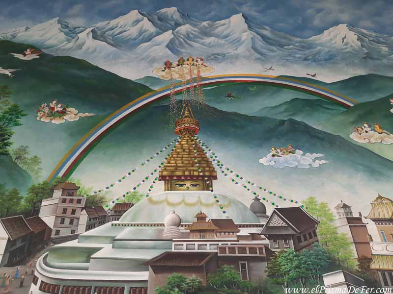 Pintura que refleja la cultura budista de Nepal - Lumbini