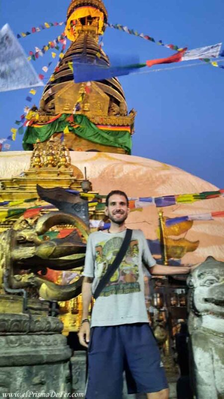 En el templo de los monos en Kathmandu