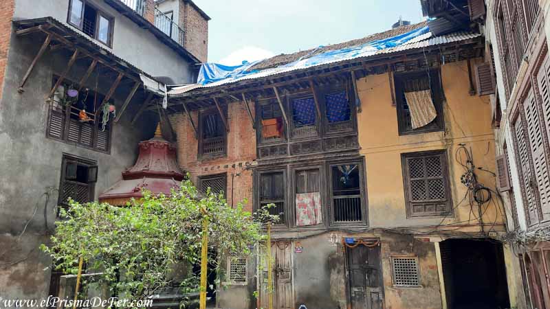 Casas y construcciones viejas en Kathmandu