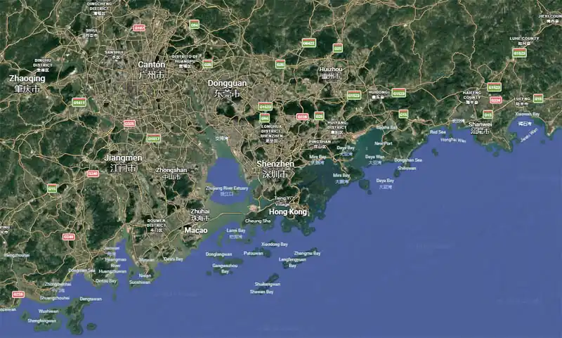 Ubicación de Hong Kong en el mapa