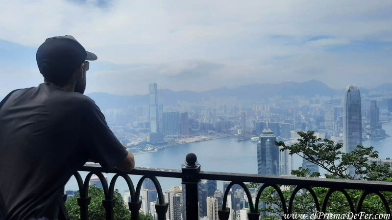 Mirador desde Victoria Peak en Hong Kong