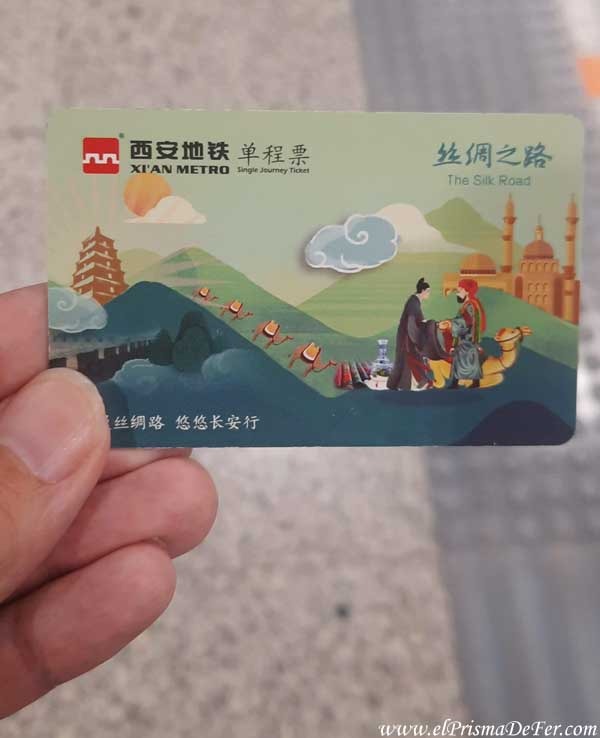 Tarjeta para viajar en Metro en Xian