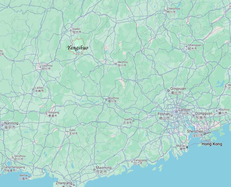 Ubicación de Yanghsuo