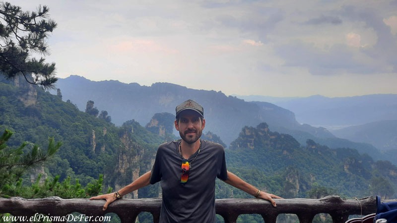 En el mirador de Tianzi Mountain